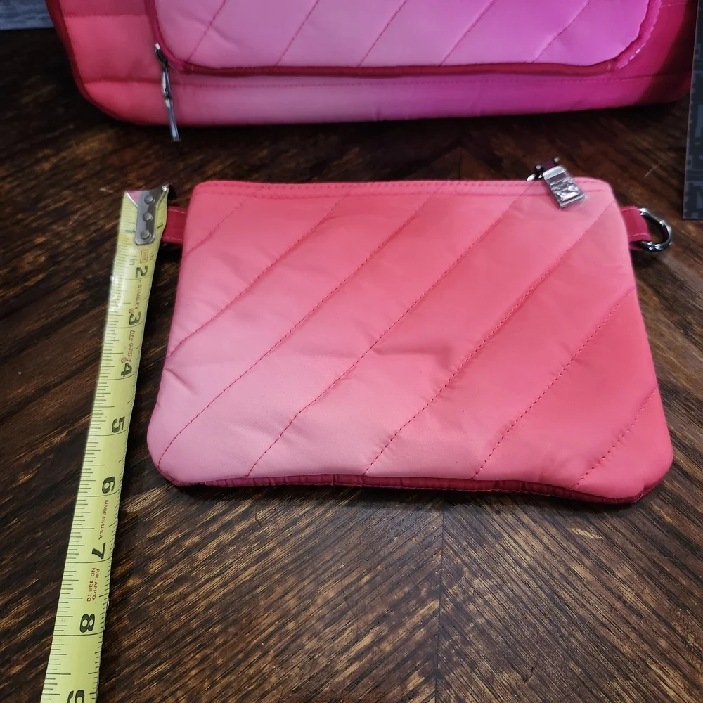 NWT Think Royln Pink Ombre Quilted Large Crossbody